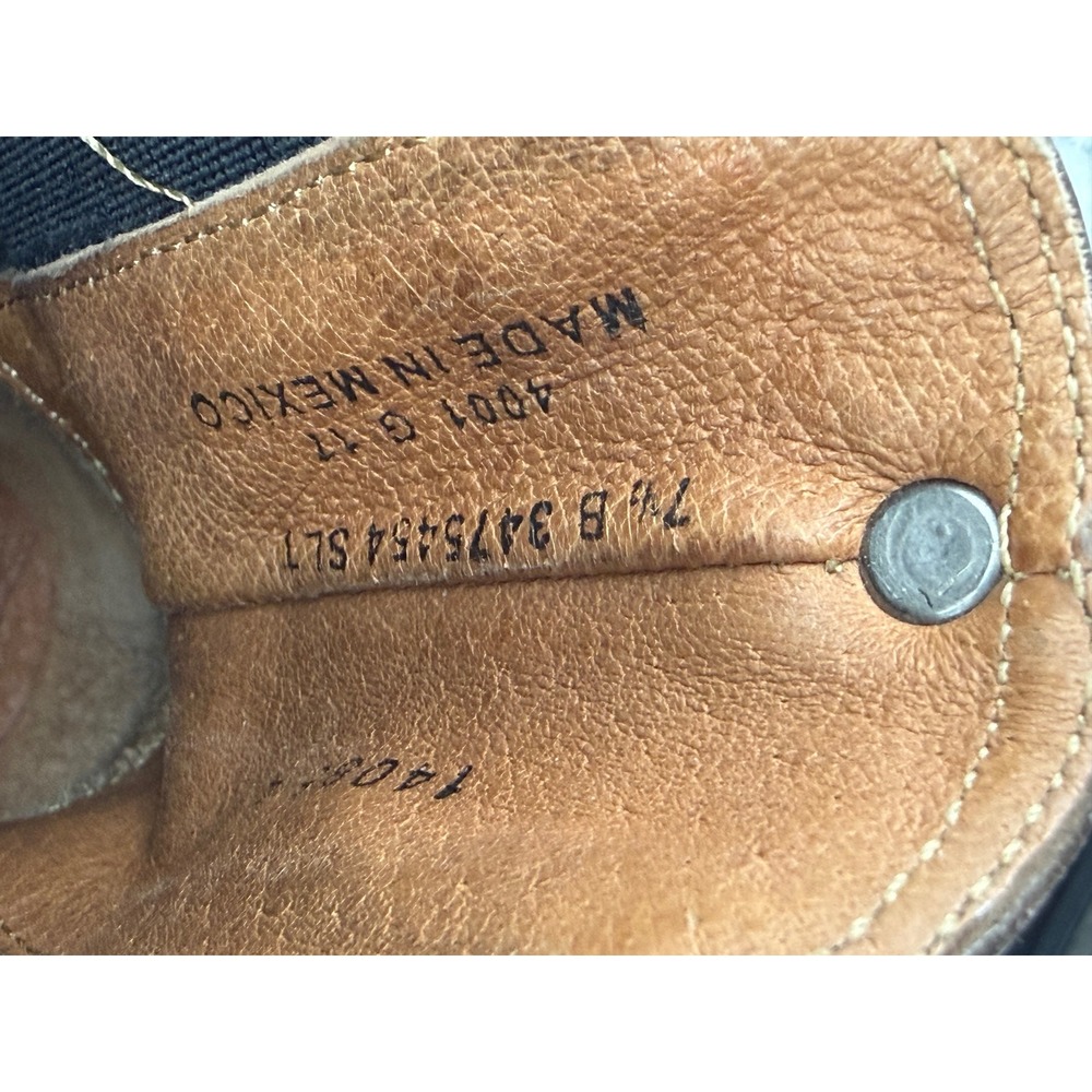 Frye Women Dark Brown Distressed Leather Chelsea Boots 3475454 SLT Size 7.5 B - Picture 12 of 12